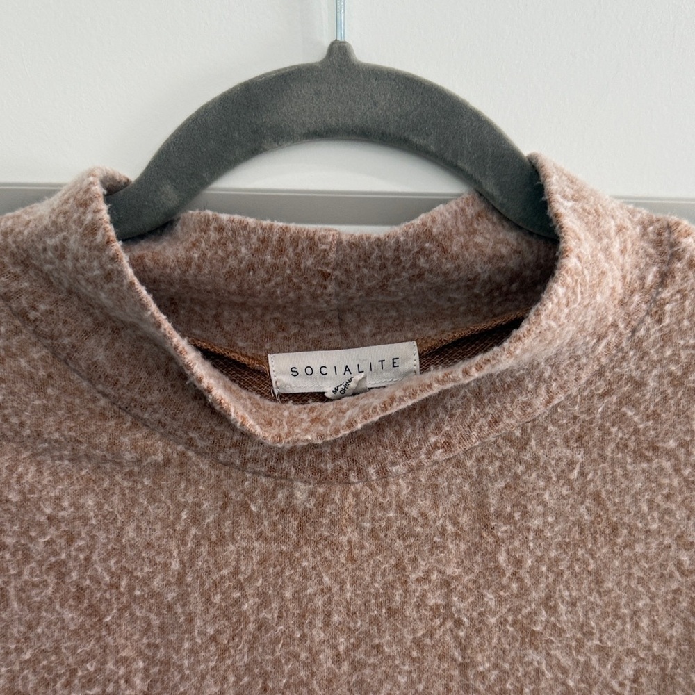 Socialite Women's Sweater in Warm Tan​​ - Picture 2 of 3